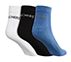 3pk Mens Non Terry Ankle, WHITE/BLACK/BLUE Accessories Top View