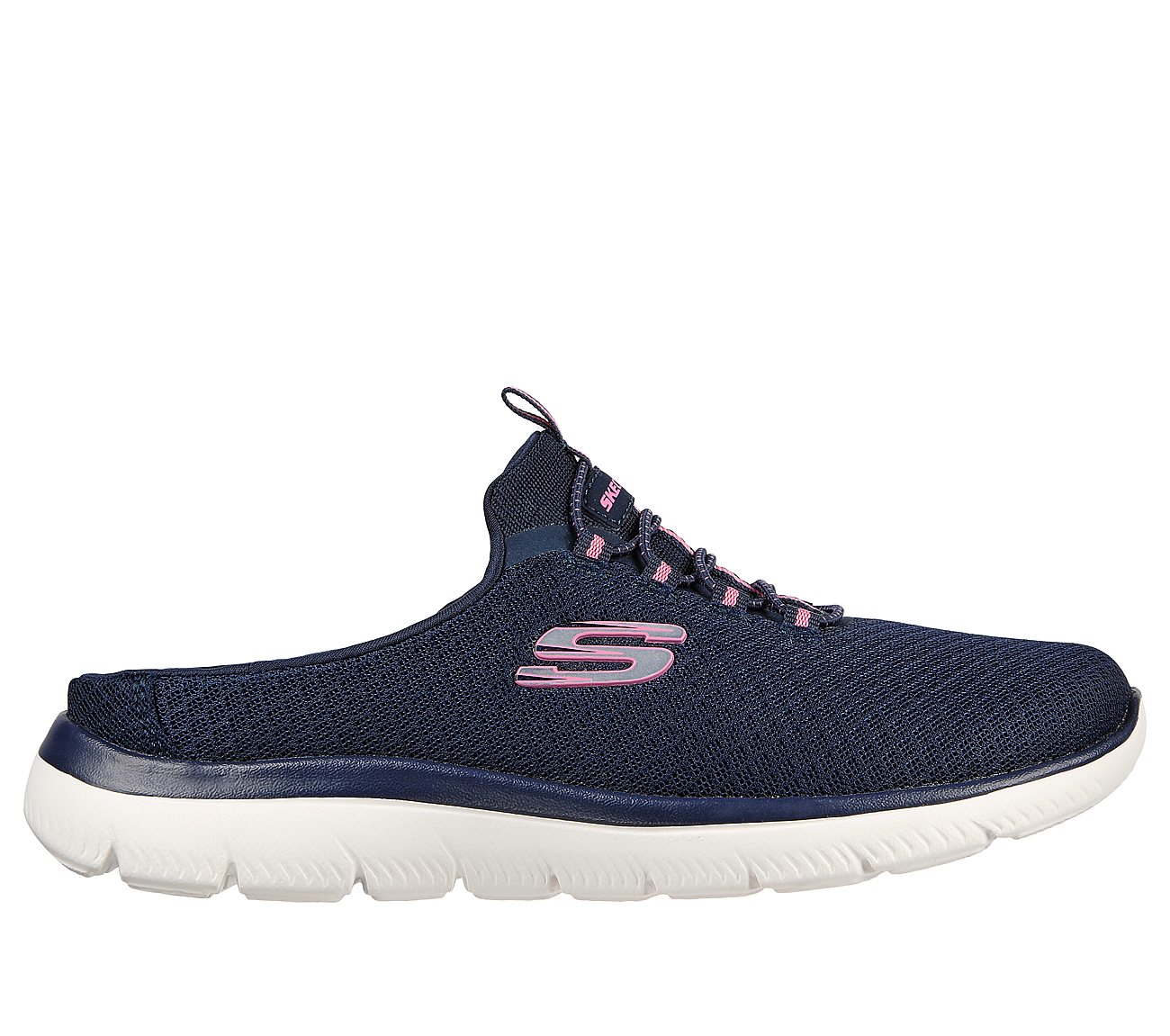 SUMMITS - SWIFT STEP, NAVY/HOT PINK Footwear Lateral View