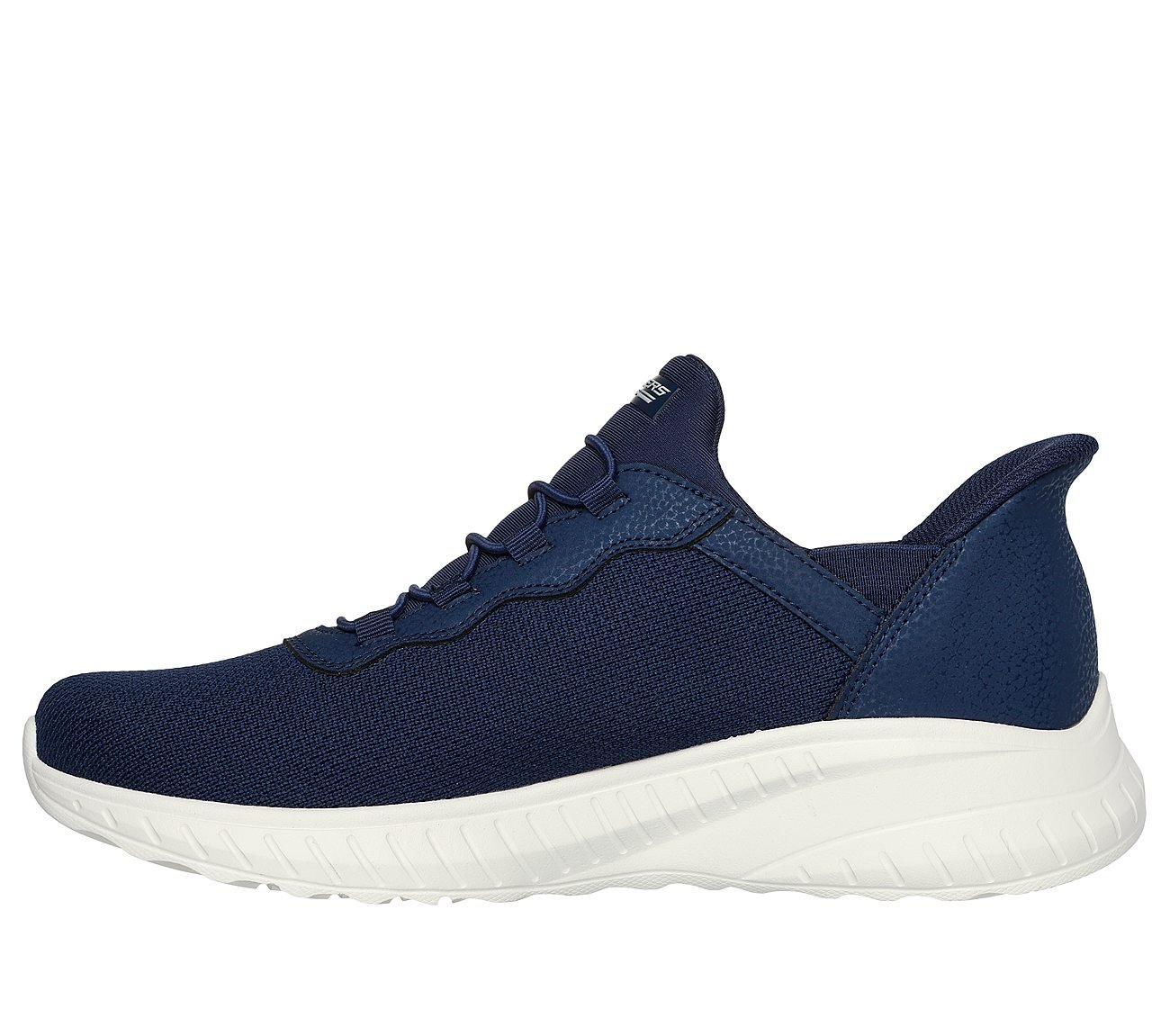SKECHERS SLIP-INS: BOBS SPORT SQUAD CHAOS- Daily Hype, NAVY Footwear Left View