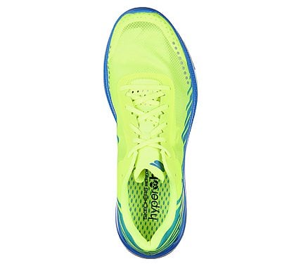 GO RUN RAZOR EXCESS, YELLOW/BLUE Footwear Top View