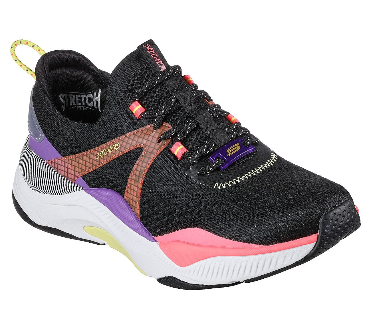 MIRA-RETRO ROW, BLACK/MULTI Footwear Lateral View