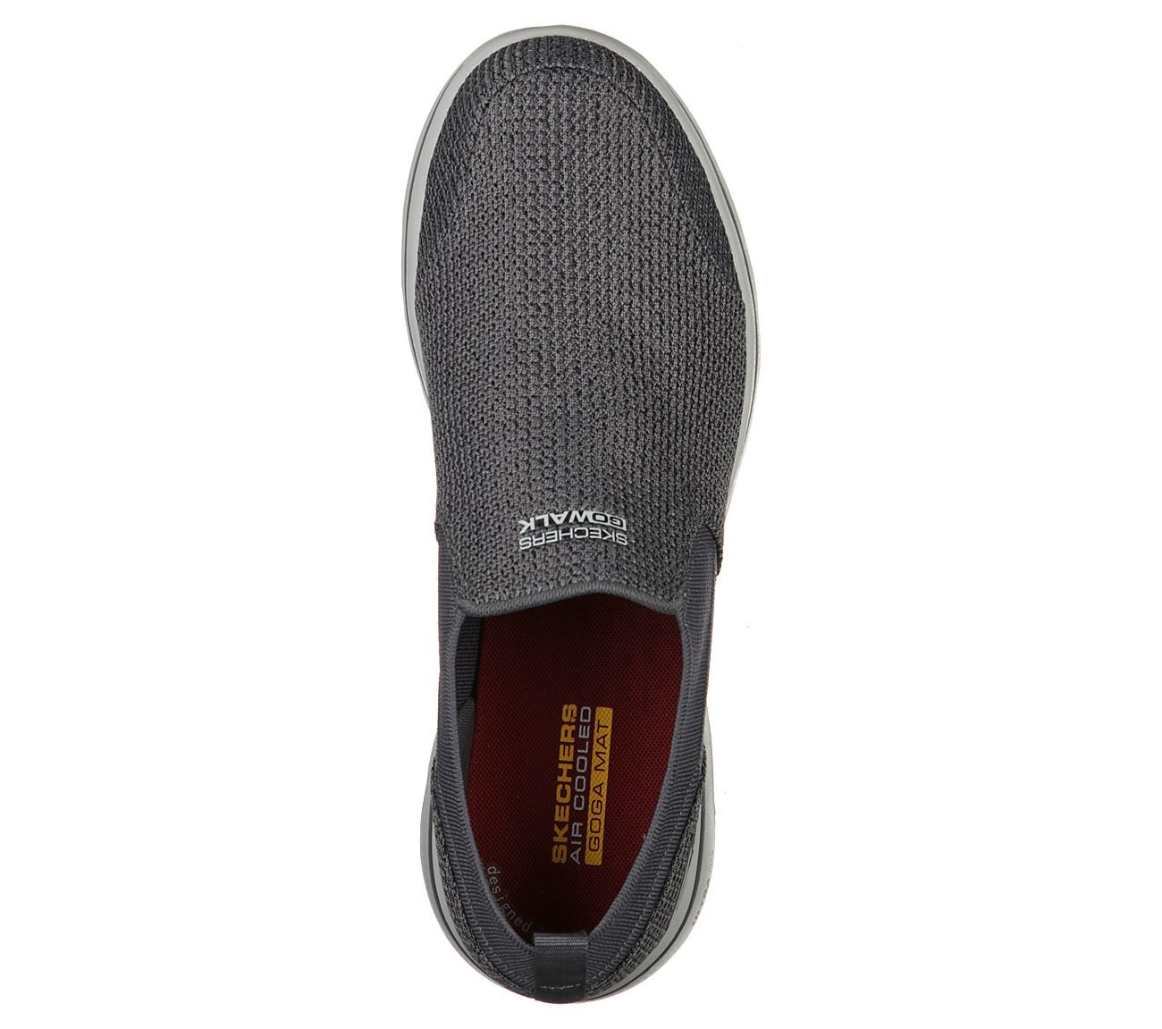 Skechers Charcoal/Blue Go Walk 5 Brutus Slip Ons For Men - Style ID ...