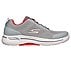 GO WALK ARCH FIT-IDYLLIC, LIGHT GREY/RED Footwear Right View