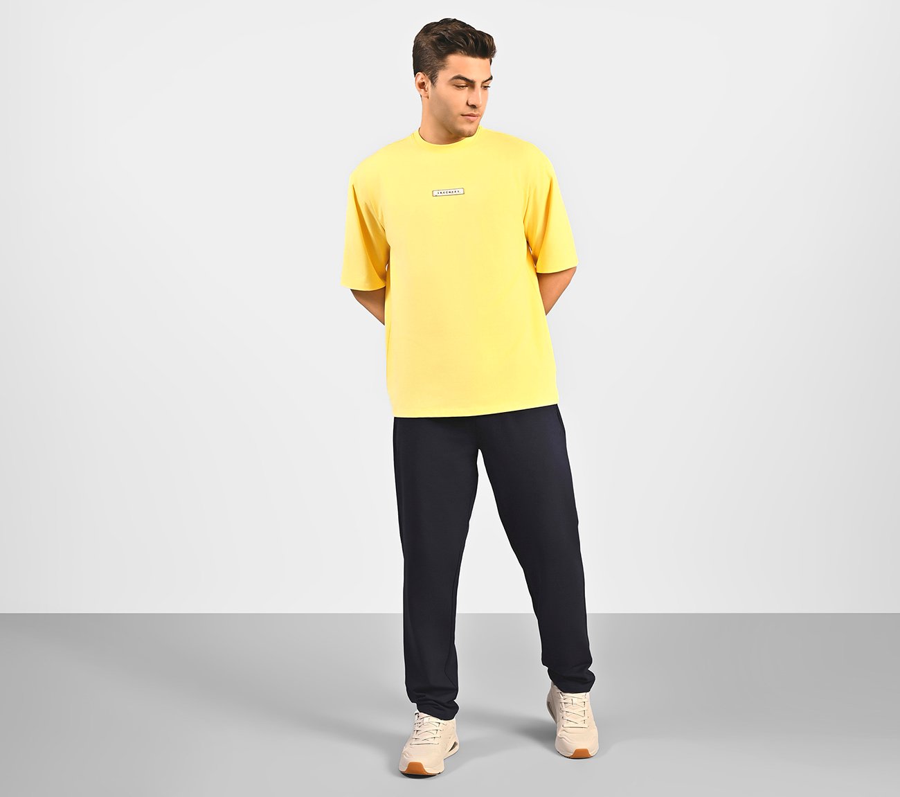 BACK PALM PRINT T-SHIRT, YELLOW/MULTI Apparel Right View