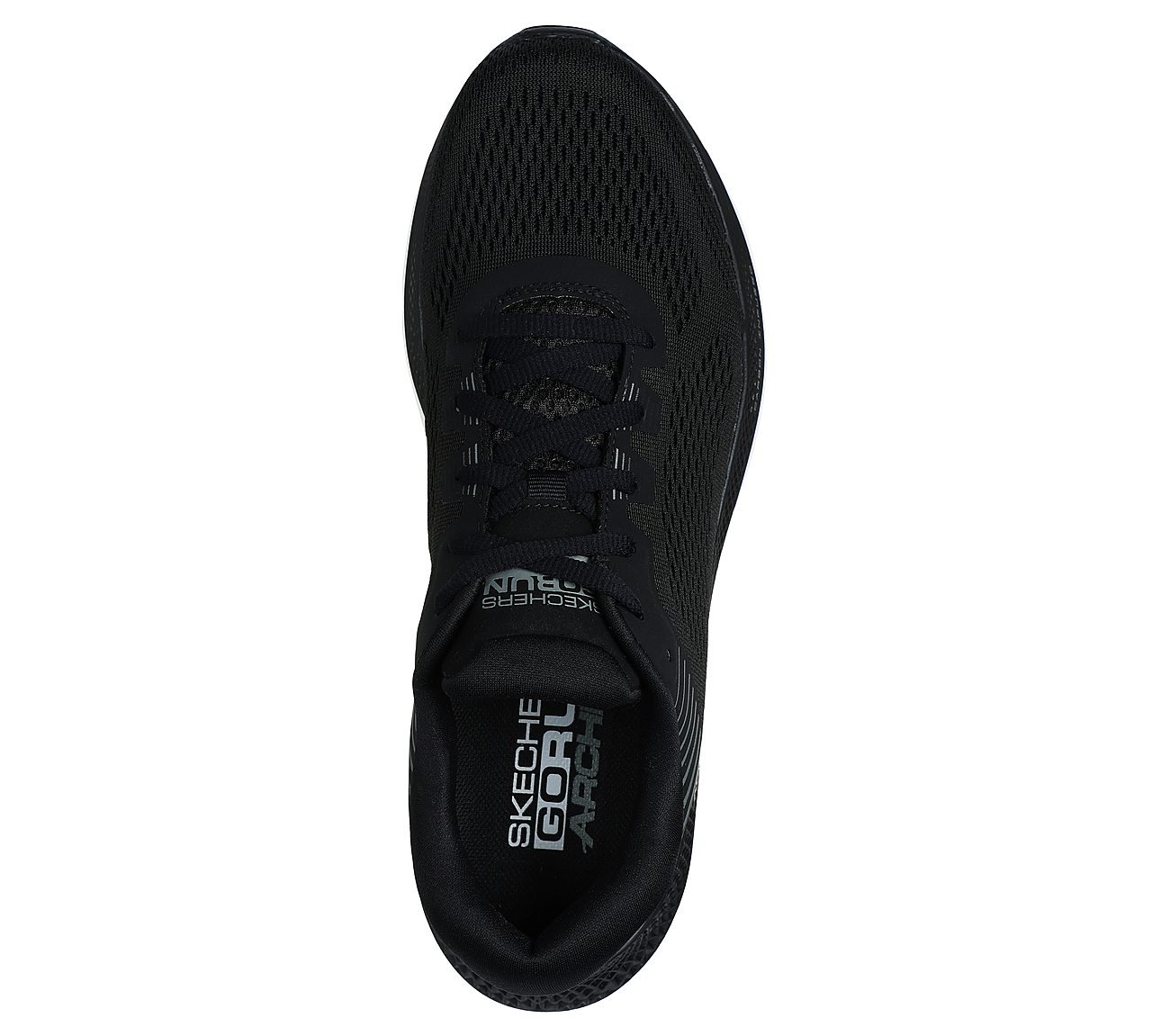 GO RUN PERSISTENCE, BLACK/WHITE Footwear Top View