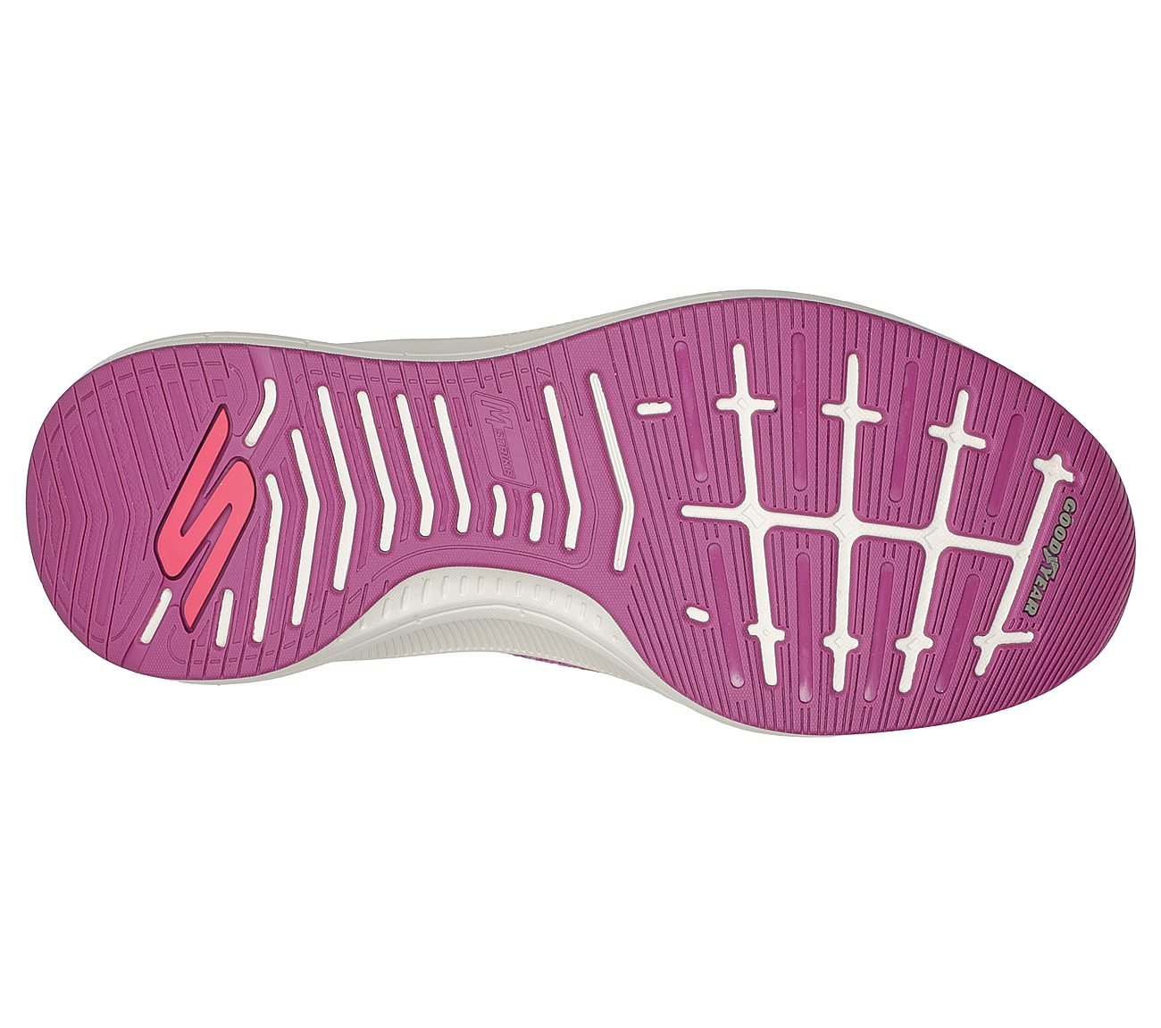 GO RUN PULSE - ROADIE, PINK/HOT PINK Footwear Bottom View