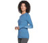 FLOW LONG SLEEVE TOP, BLUE/GREY Apparels Lateral View
