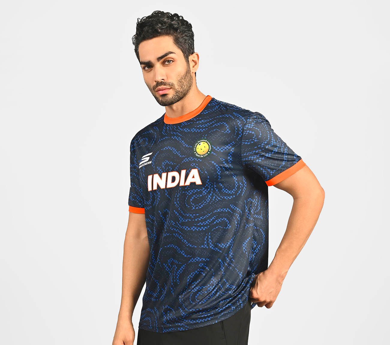 AIPA PICKLEBALL T-SHIRT, NAVY