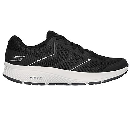 GO RUN CONSISTENT - TRACEUR, BLACK/WHITE Footwear Right View
