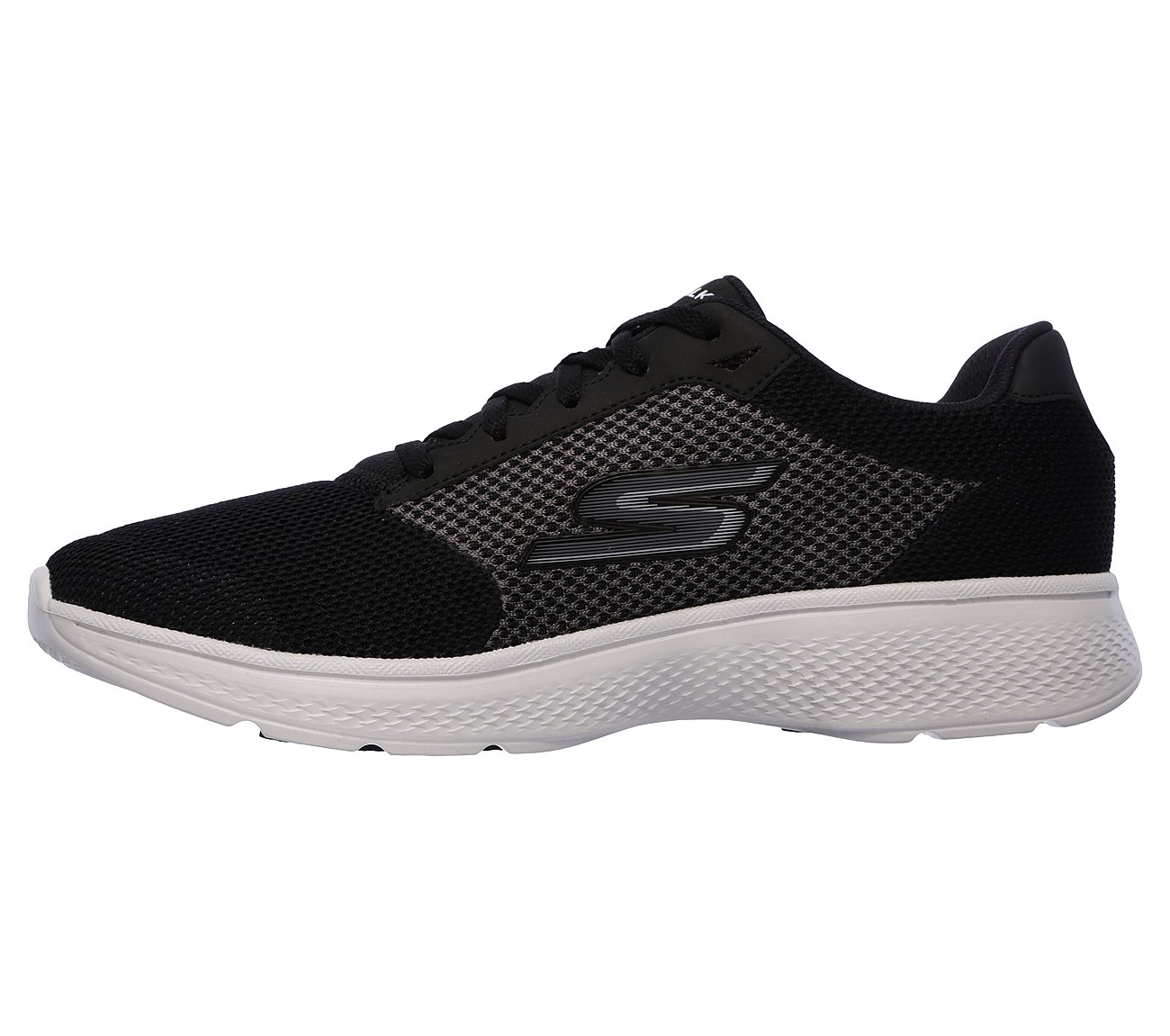 GO WALK 4, BLACK/GREY Footwear Left View