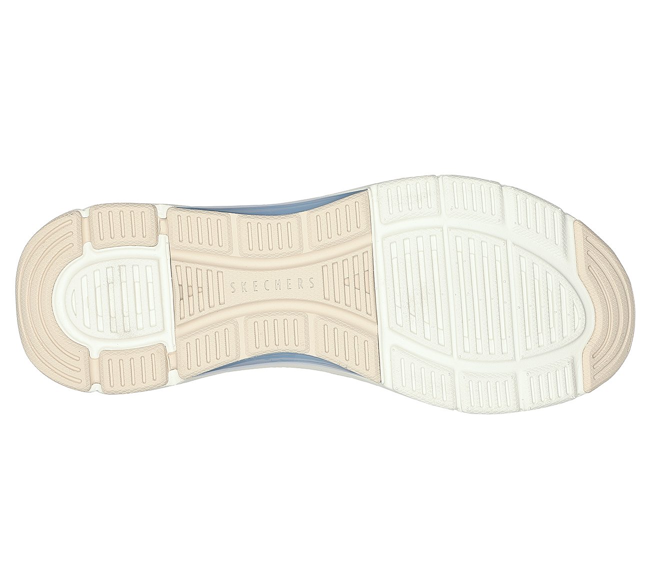 SKECH-AIR ARCH FIT - TOP PICK, NATURAL/BLUE Footwear Bottom View
