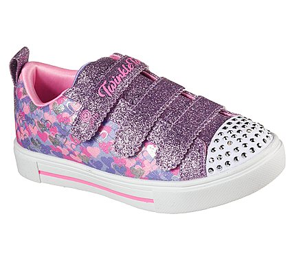 TWINKLE SPARKS -SHINING HEART, PURPLE MULTI Footwear Lateral View