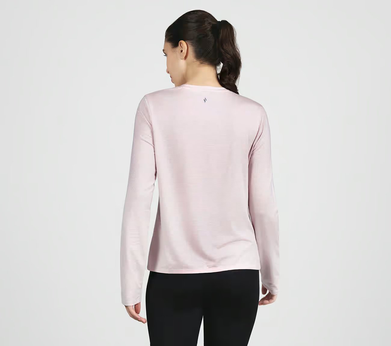 SHIMMER STRIPE LONG SLEEVE, LAVENDER/PINK Apparels Left View