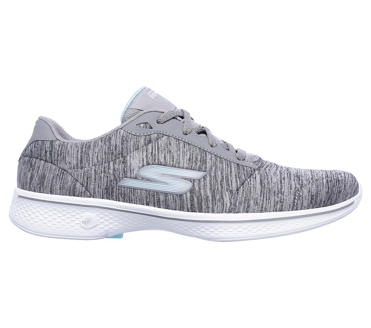 GO WALK 4 - SERENITY, GREY/BLUE Footwear Right View