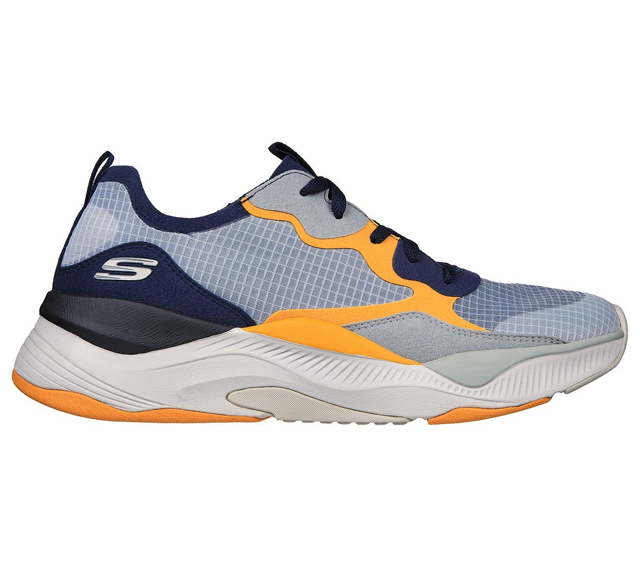 MIRA, NAVY/ORANGE Footwear Lateral View