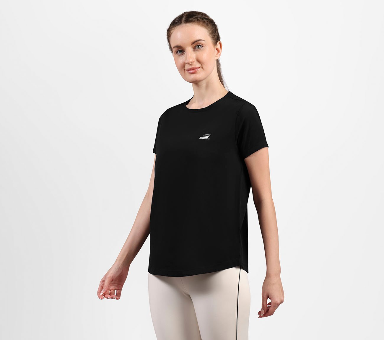 PERFORMANCE BOXY FIT T SHIRT, BLACK Apparels Top View