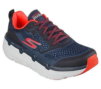 MAX CUSHIONING PREMIER, NAVY/PINK Footwear Lateral View