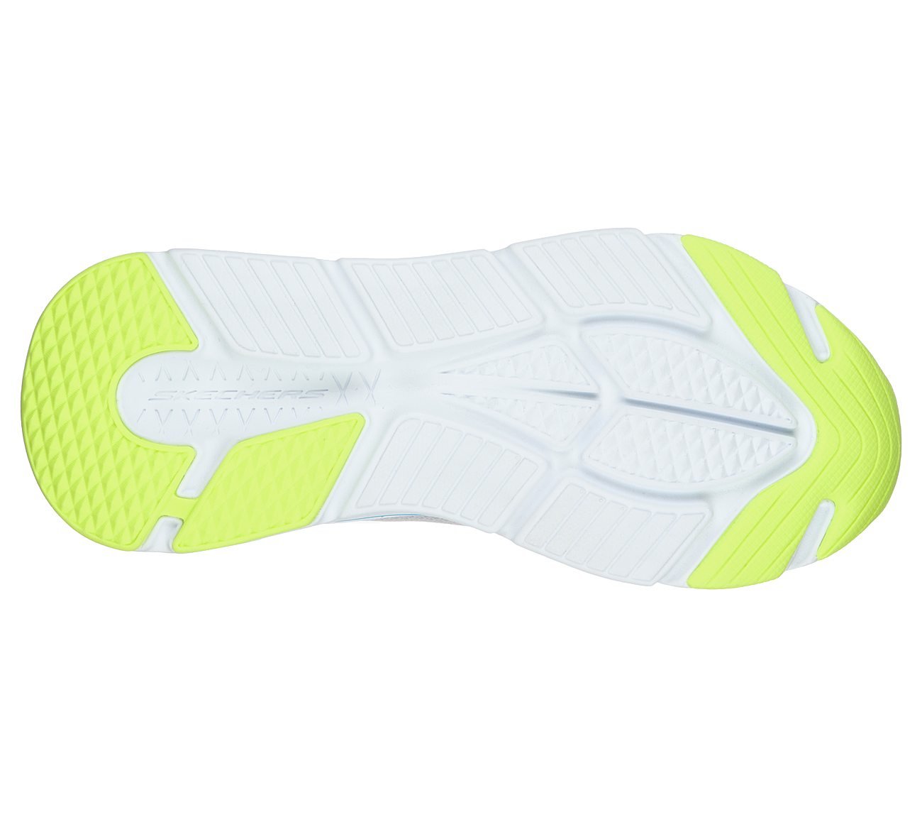 MAX CUSHIONING ELITE- SPARK, WHITE/AQUA Footwear Bottom View