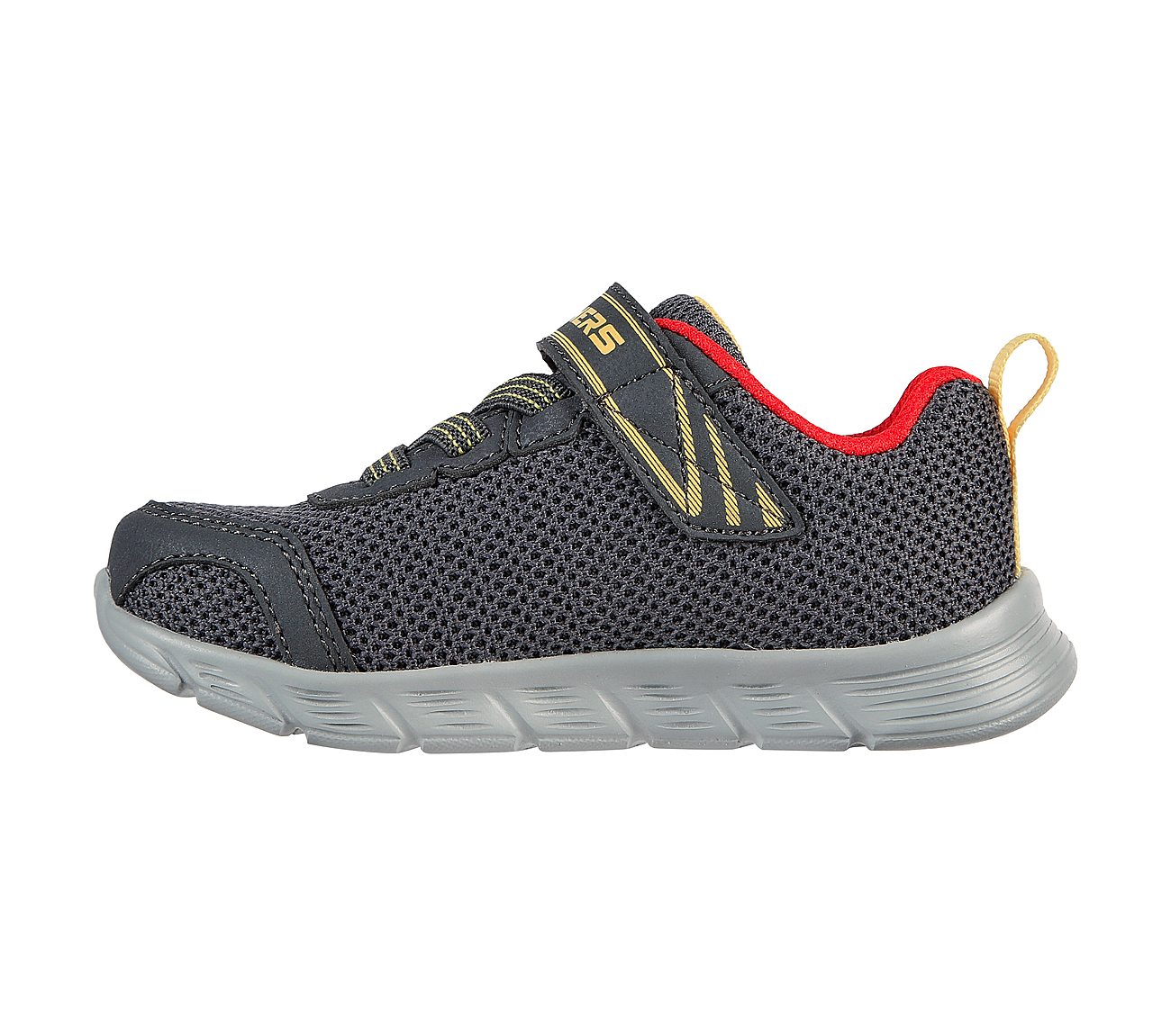 COMFY FLEX - MINI TRAINER, CHARCOAL/RED Footwear Left View