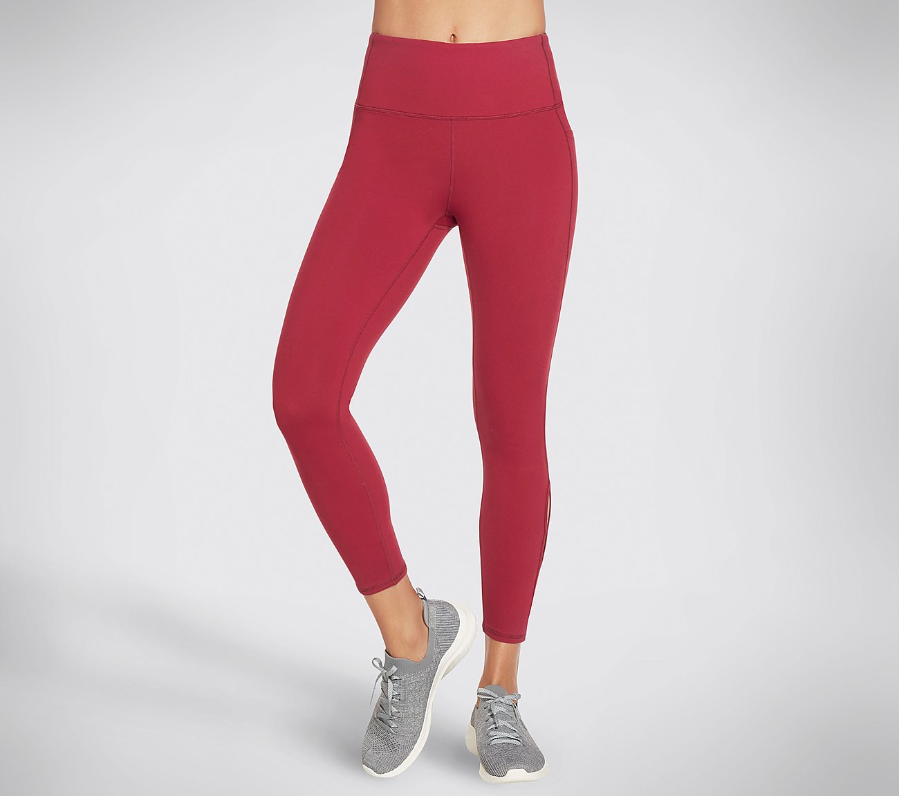 GOFLEX SLIT HW 7/8 LEGGING, RASPBERRY Apparels Bottom View