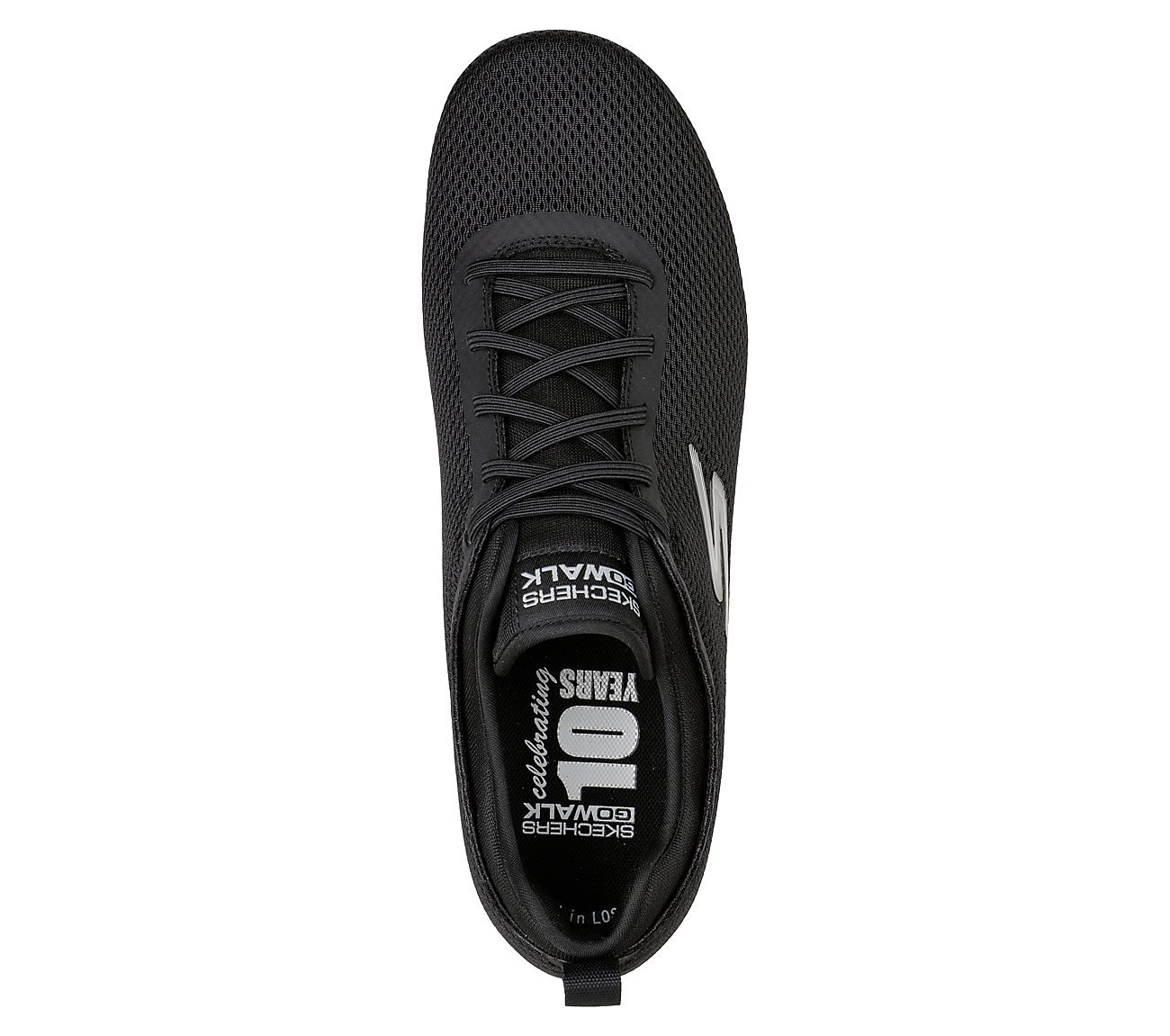 GO WALK CLASSIC, BLACK/WHITE Footwear Top View