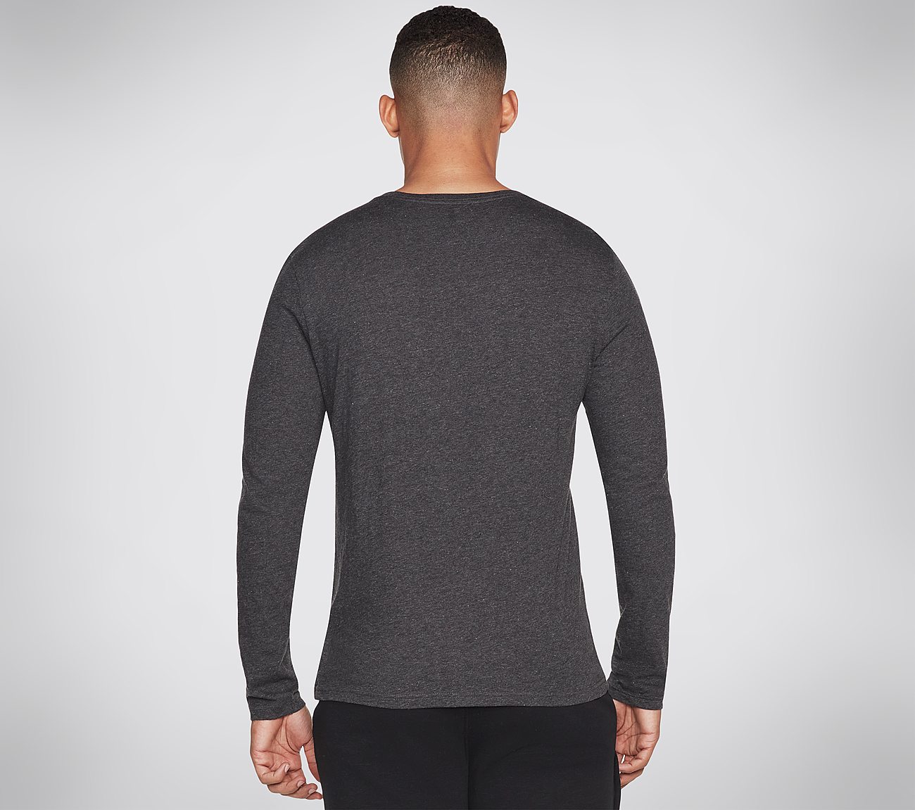 SKECHERS ELEVATE LS, CCHARCOAL Apparels Top View