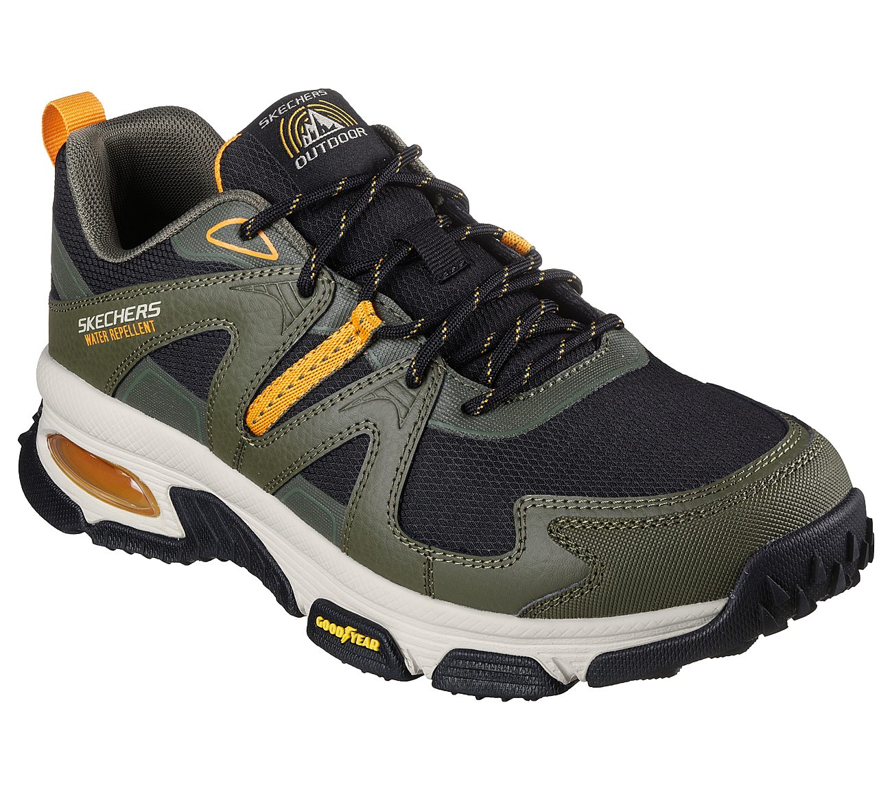 SKECH-AIR ENVOY-VEXOR, OLIVE/BLACK Footwear Lateral View