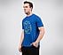 CORE VARSITY DOODLE TEE, BLACK/SILVER/ROYAL
