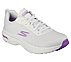 GO RUN ARCH FIT - SKYWAY, WHITE/PURPLE Footwear Lateral View