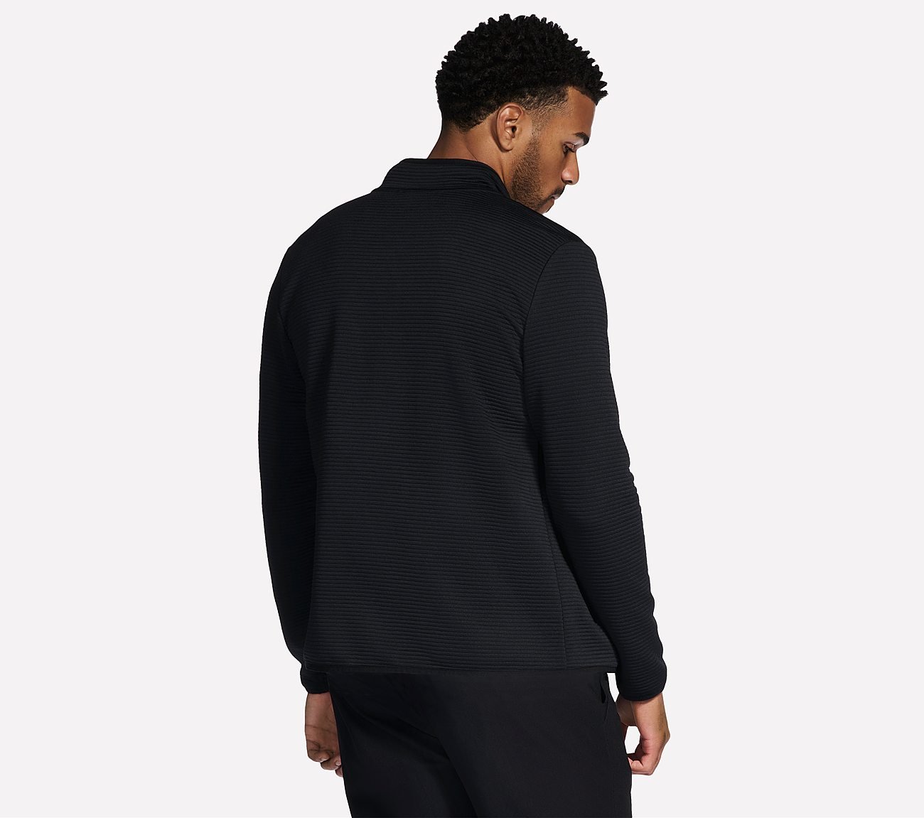 THE HOODLESS HOODIE OTTOMAN, BLACK Apparels Top View