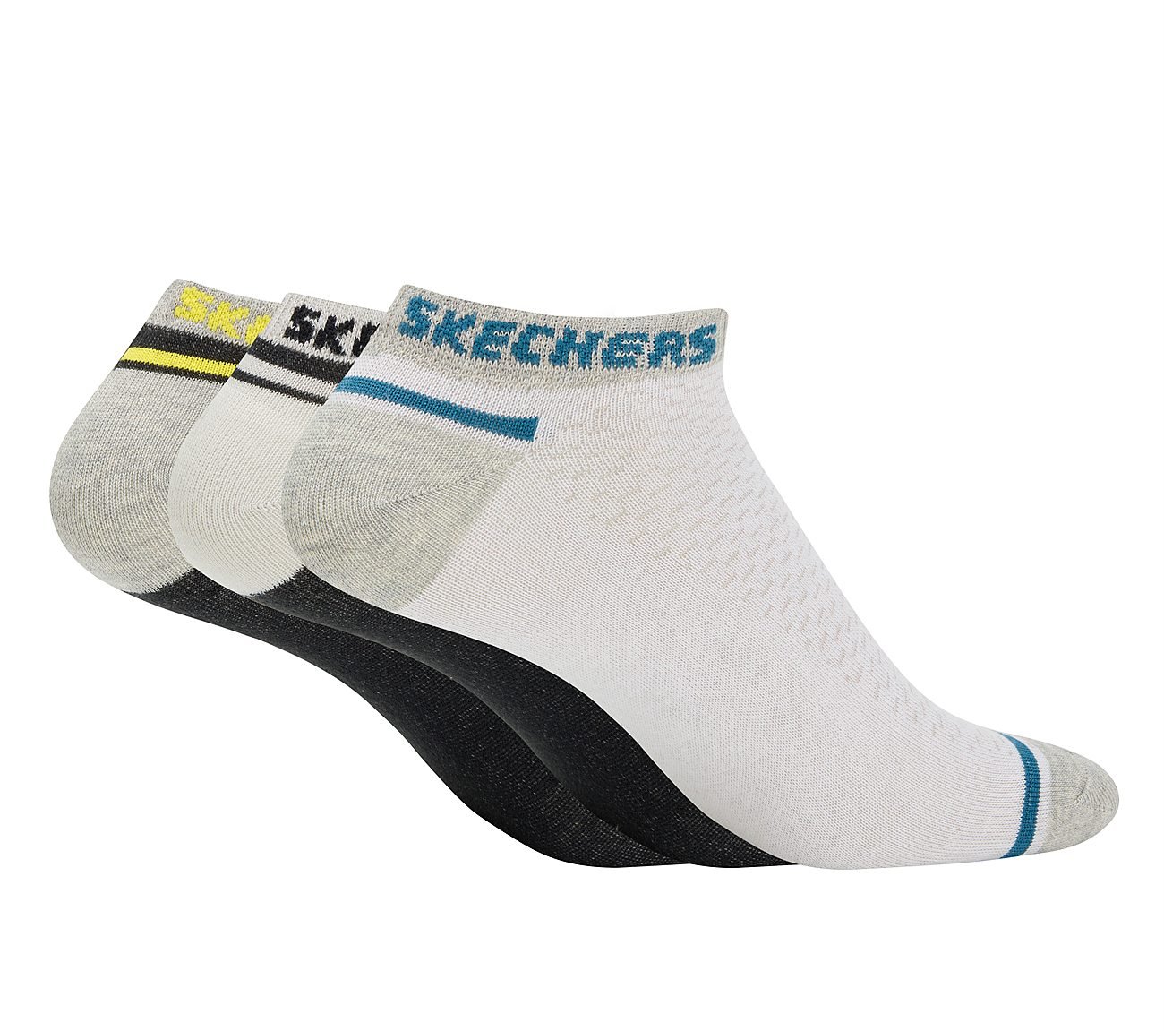 3PK MENS NON TERRY LOW CUT, BLACK/WHITE