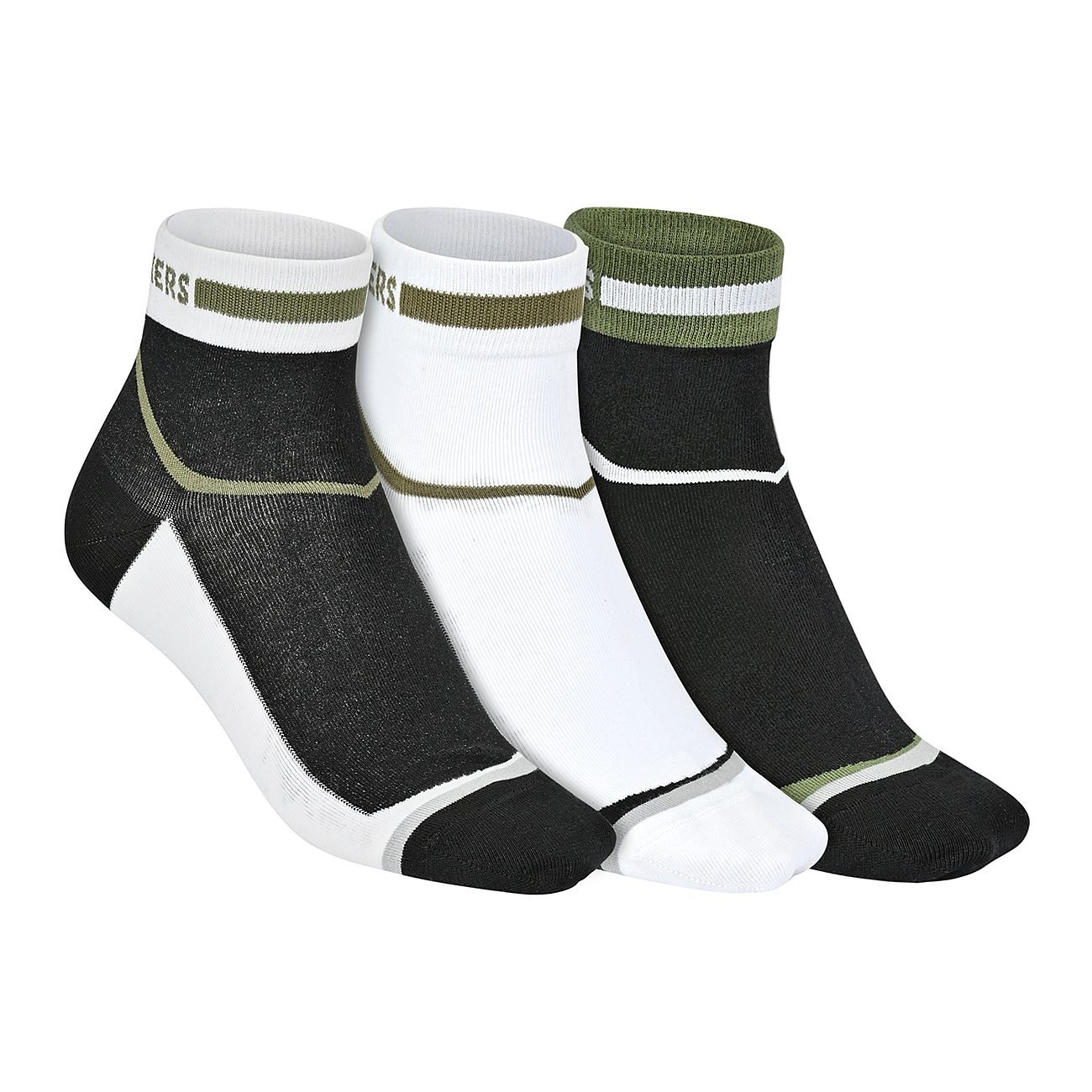 3PK MENS CONTRAST NON TERRY A, OLIVE/BLK Accessories Lateral View
