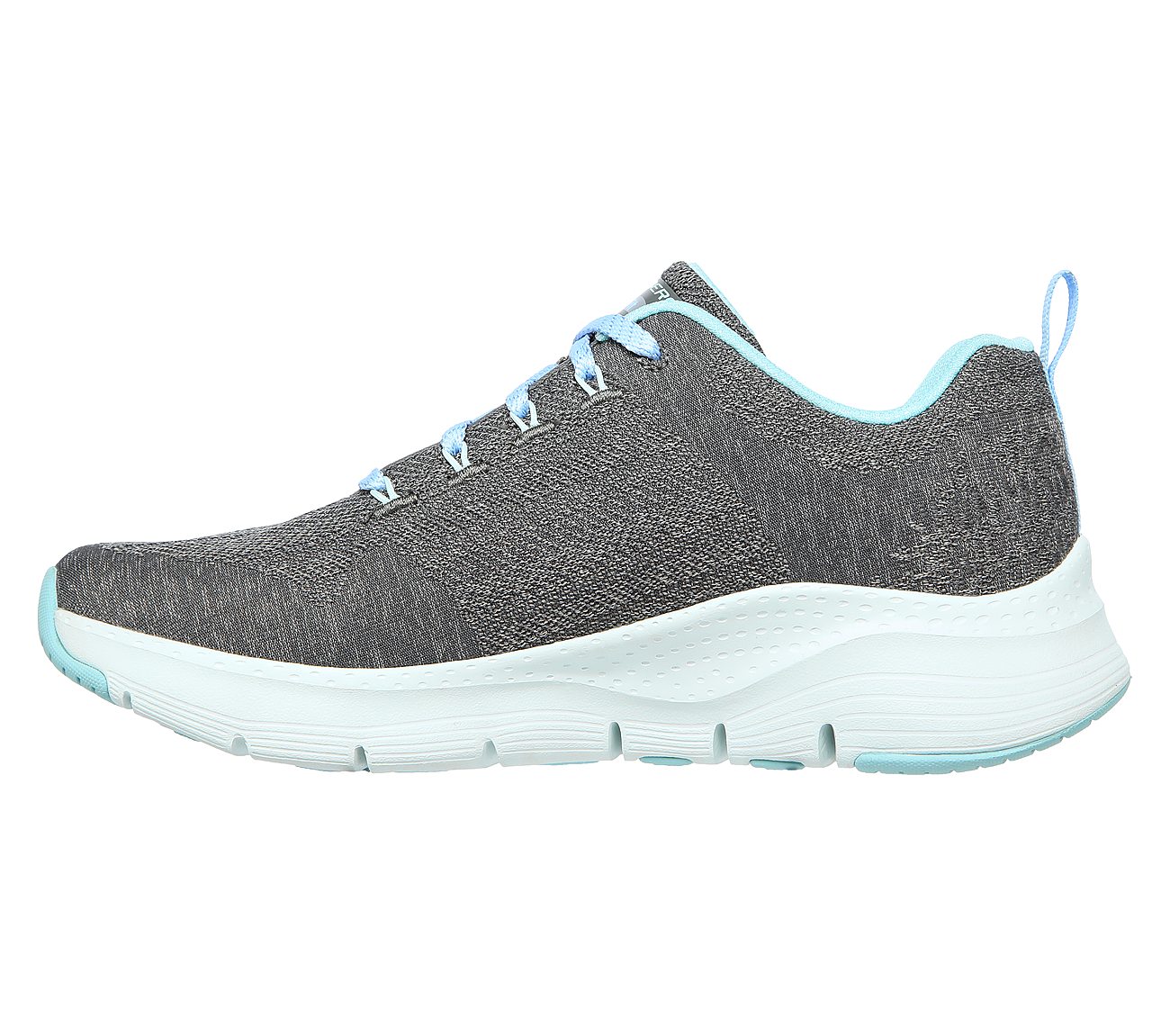ARCH FIT-COMFY WAVE, CHARCOAL/TURQUOISE Footwear Left View
