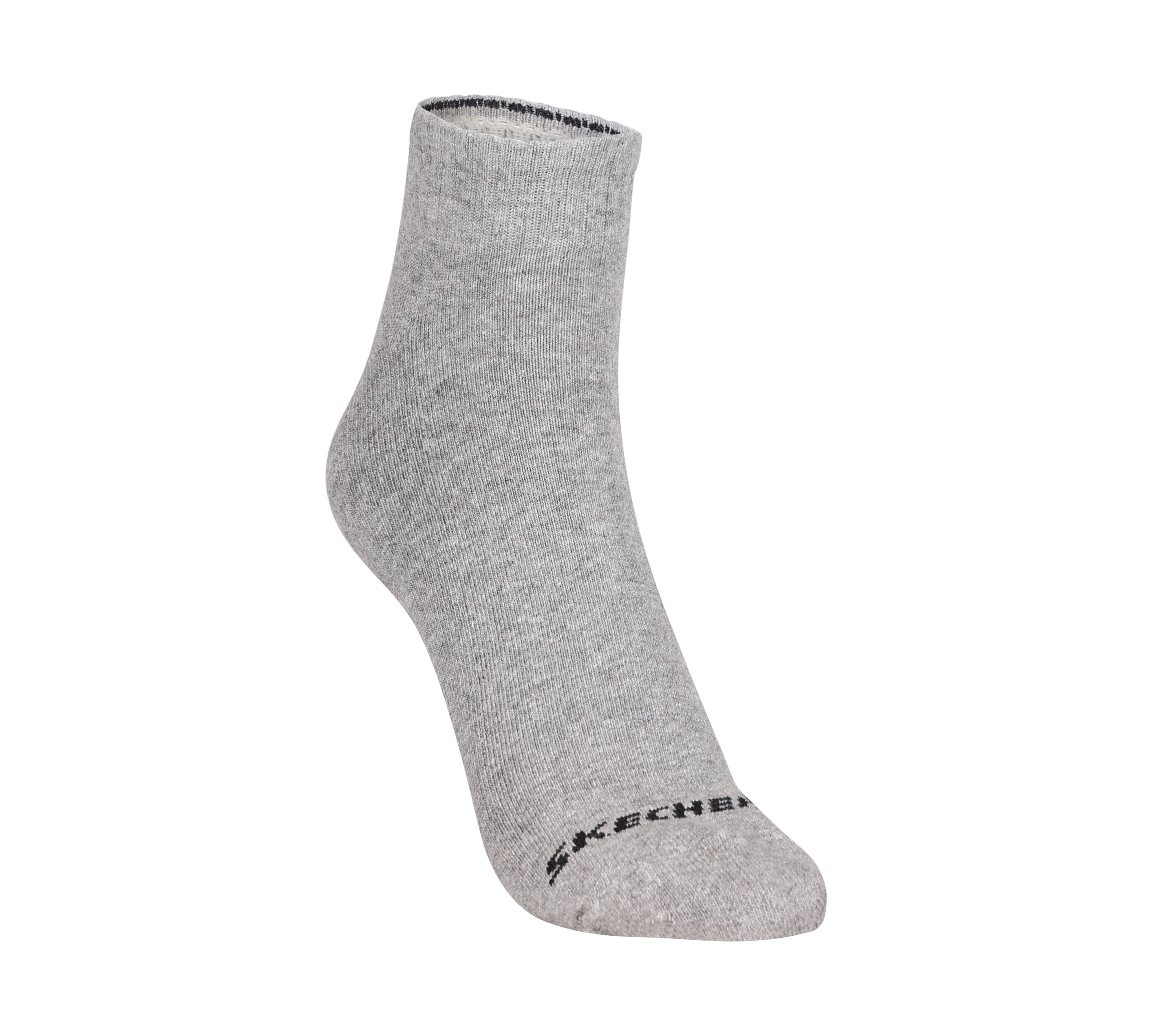 1PK MENS 1/2 TERRY ANKLE, GRAY Accessories Lateral View
