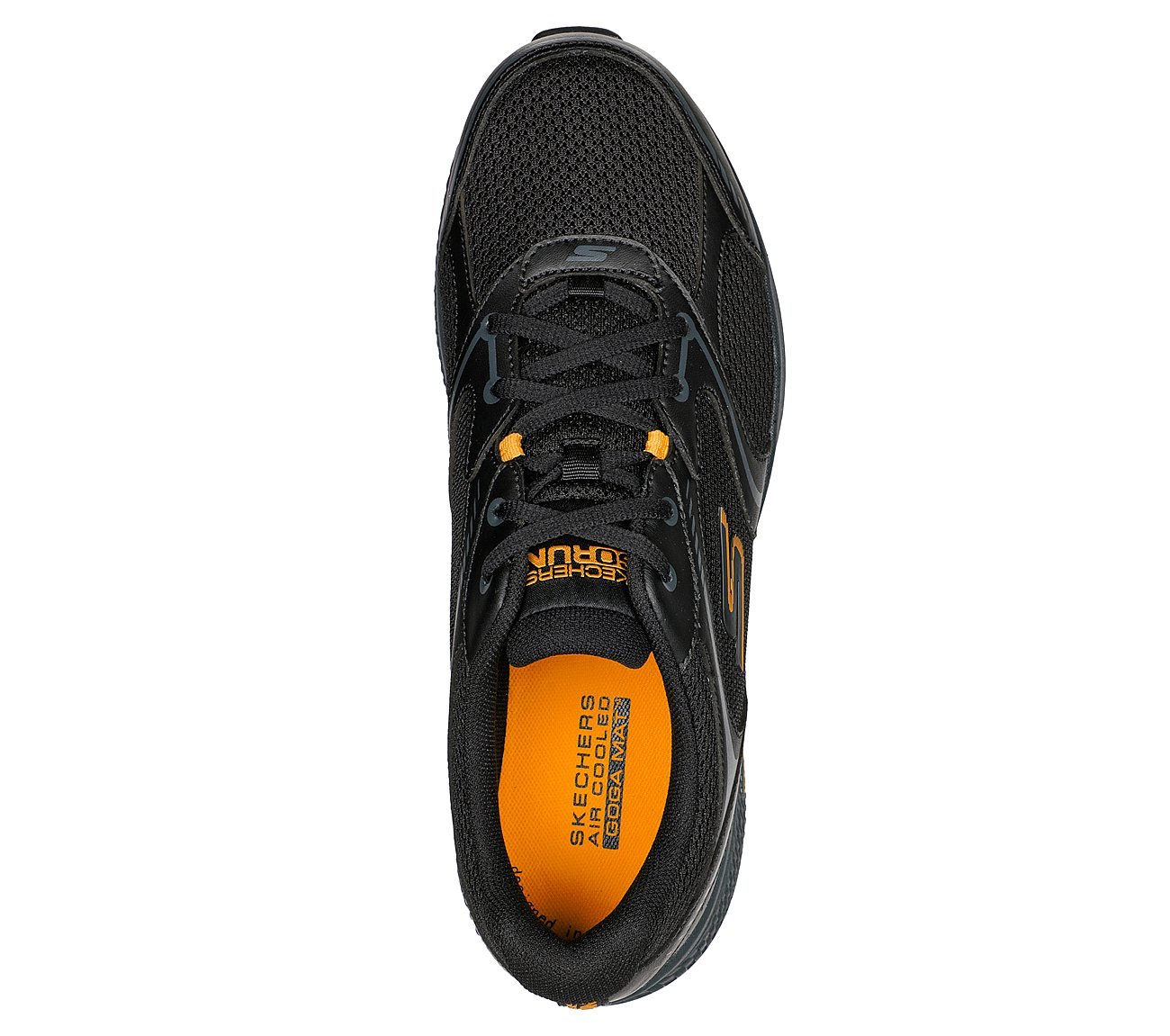 GO RUN CONSISTENT, BLACK/YELLOW Footwear Top View