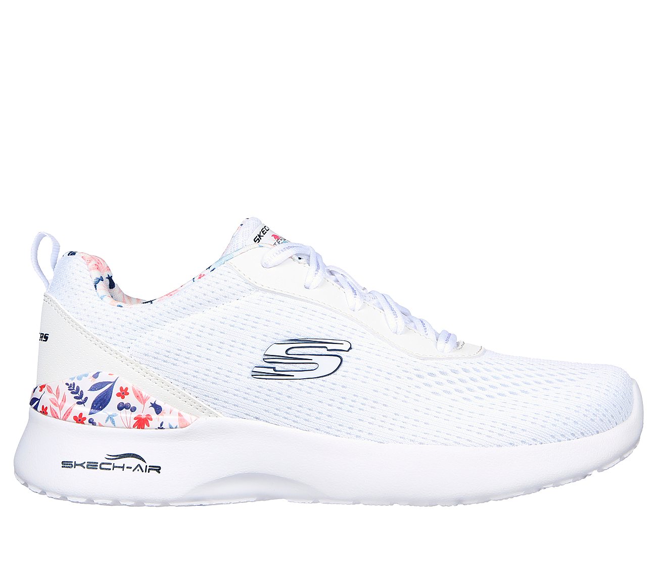 SKECH-AIR DYNAMIGHT-LAID OUT, WHITE/MULTI Footwear Lateral View