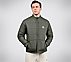 PUFFER FZ JACKET, CHOCOLATE/GREEN
