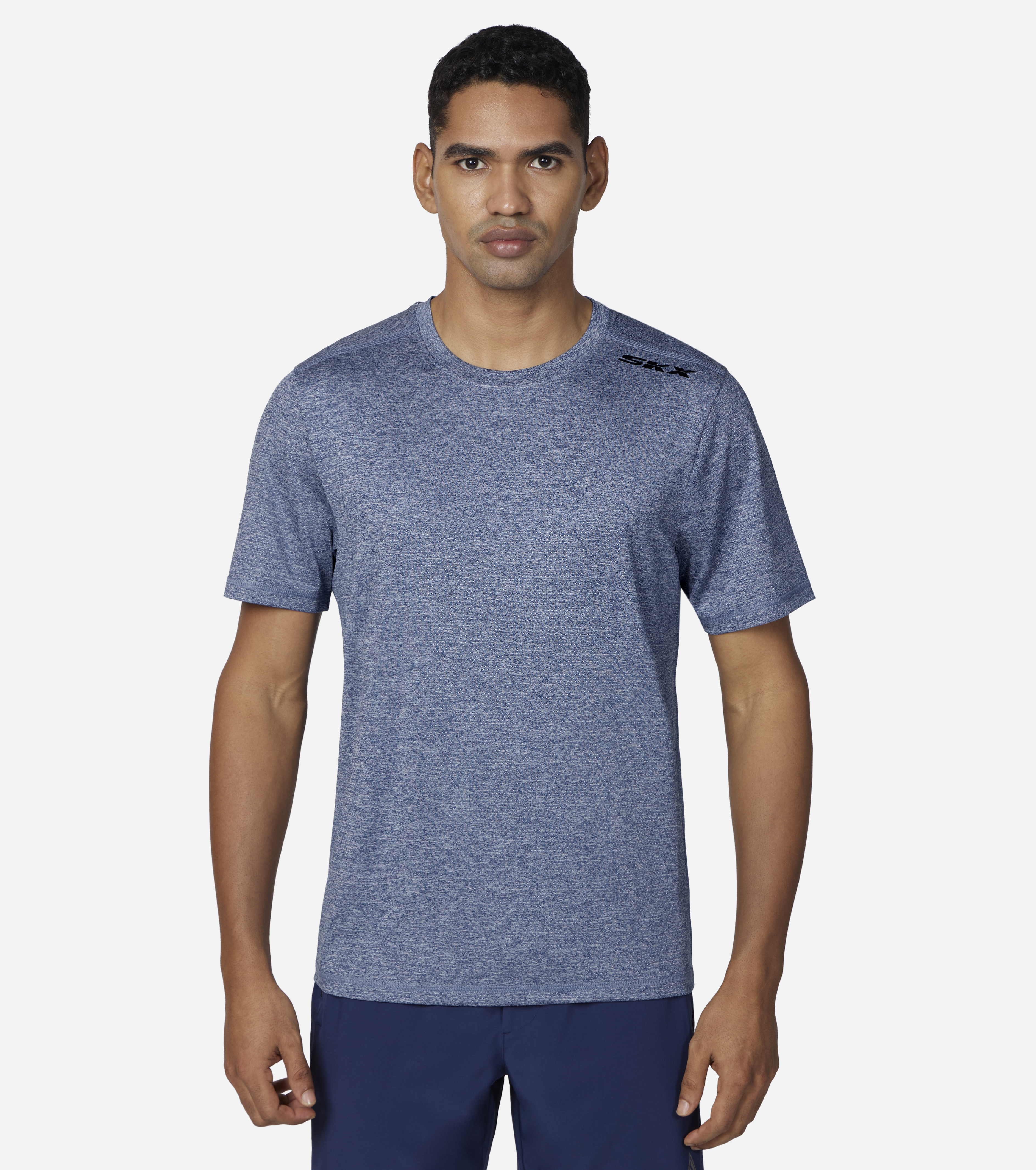 SKECH-AIR TEE, BLUE/WHITE Apparels Lateral View