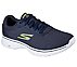 GO WALK 4 -, NAVY/LIME Footwear Lateral View