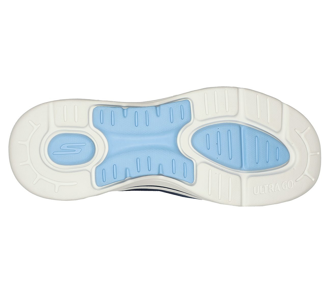 GO WALK ARCH FIT -OCEAN VIBES, NAVY/LIGHT BLUE Footwear Bottom View