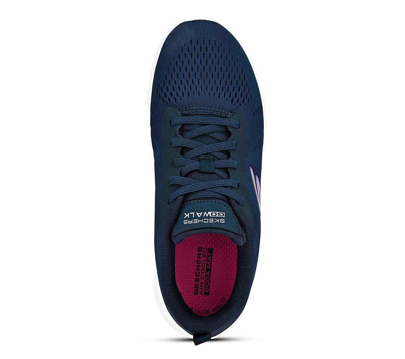 GO WALK FLEX, NAVY/LAVENDER Footwear Top View