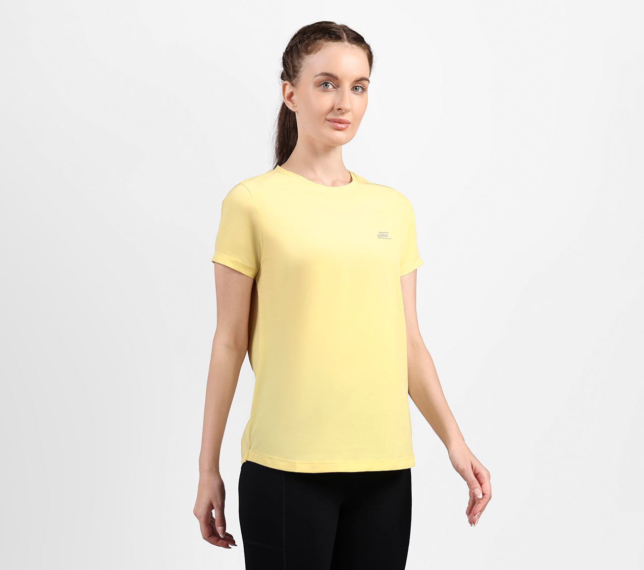 PERFORMANCE BOXY FIT T SHIRT, NATURAL/YELLOW Apparels Bottom View