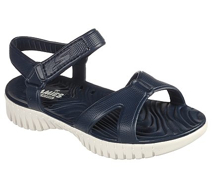 GO WALK SMART FOAMIES - ALOHA, NNNAVY Footwear Lateral View