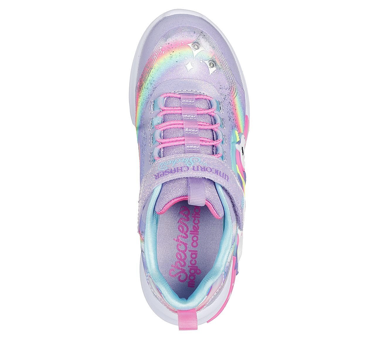 UNICORN CHASER, LAVENDER/MULTI Footwear Top View