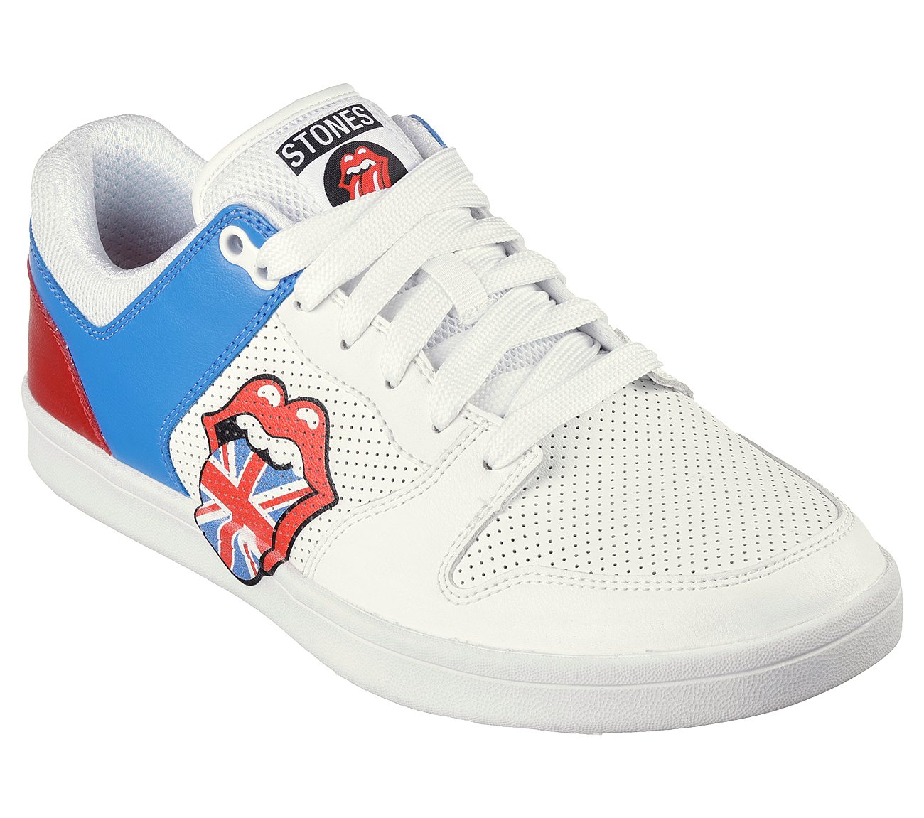 Rolling Stones: Classic Cup - Euro Lick, WHITE/BLUE/RED Footwear Right View