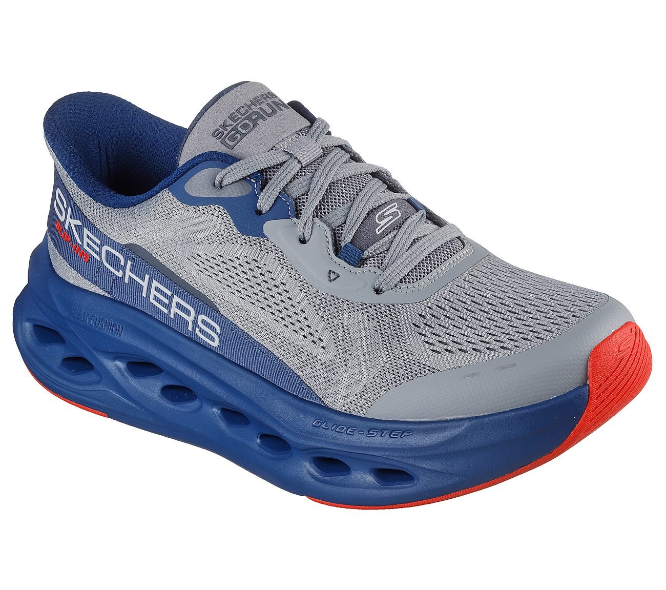 MAX CUSHIONING GLIDE-STEP - A, GREY/NAVY Footwear Right View