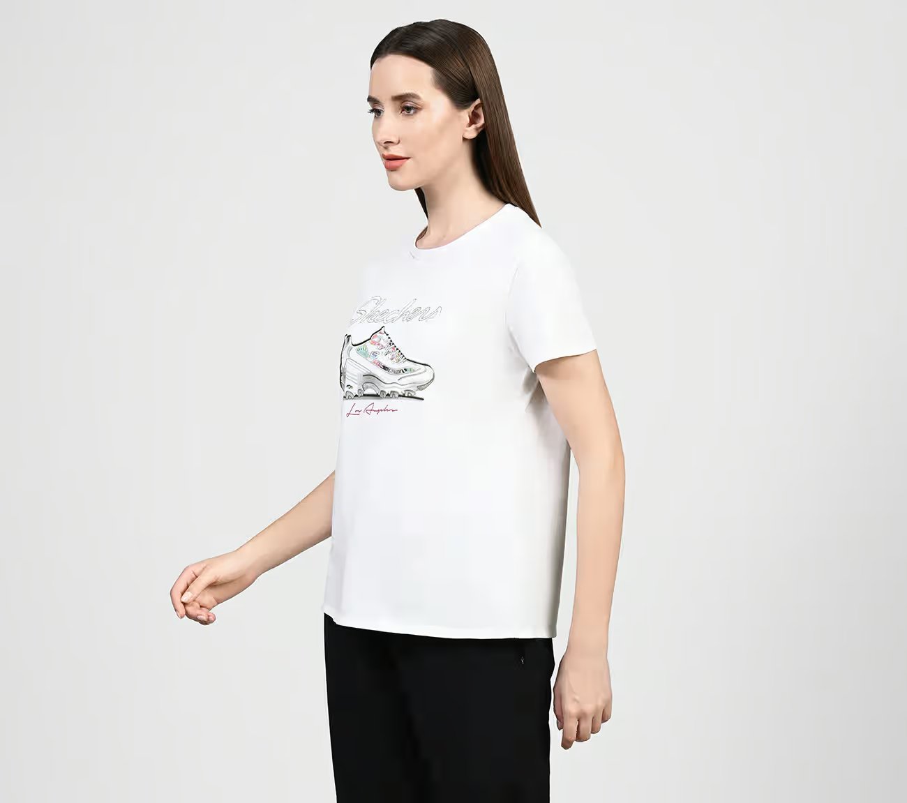 AD SKX SHOE TEE, WWWHITE Apparels Top View
