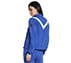 SKECH SWEATS FLEECE CHEVRON J, GUN METAL/ROYAL