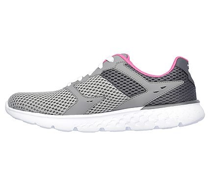 GO RUN 400, CHARCOAL/HOT PINK Footwear Left View