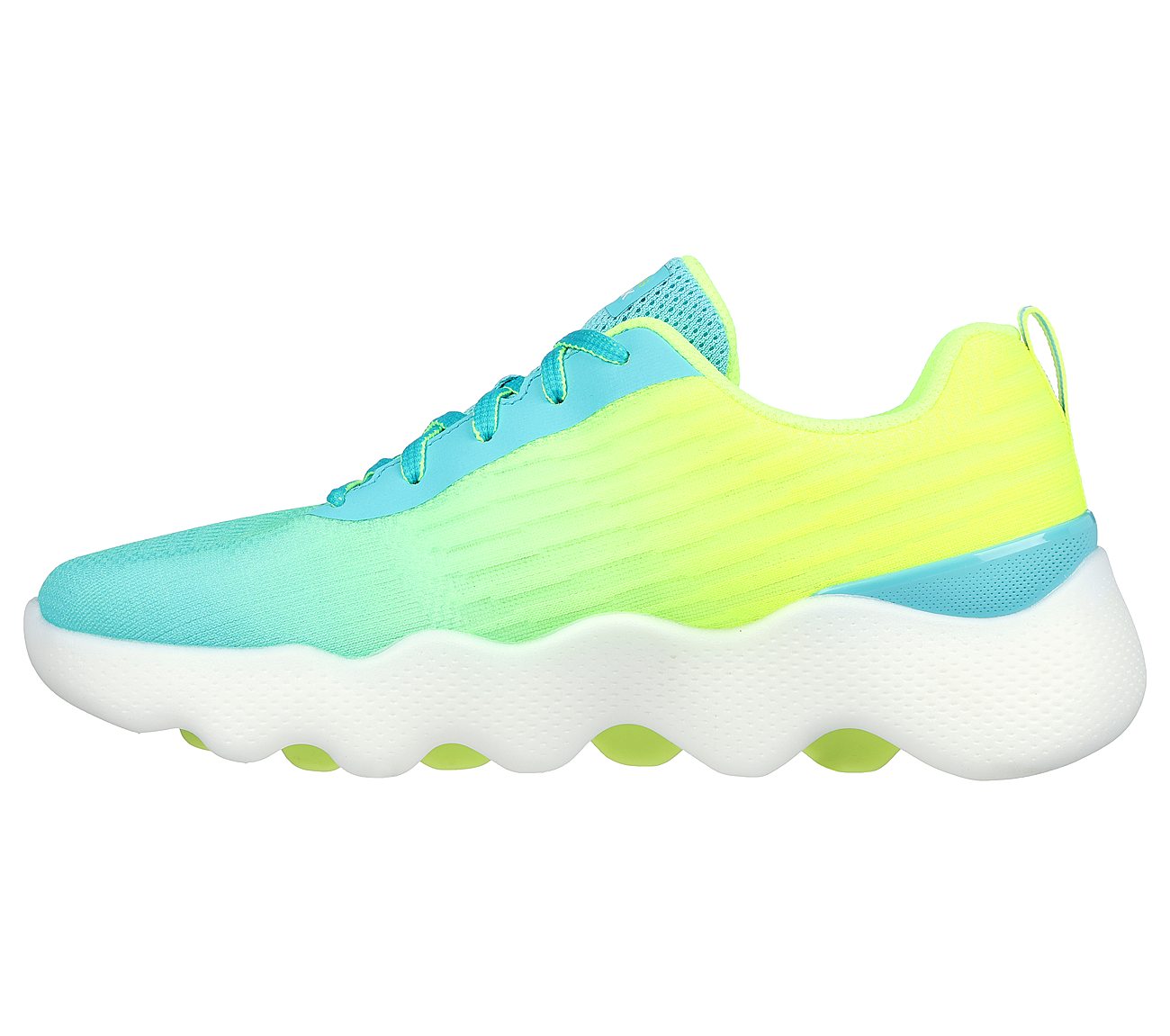 GO WALK MASSAGE FIT, TURQUOISE/LIME Footwear Left View